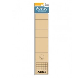 LOMO ARCHIVADOR ADETEC AUTOADHESIVO ANCHO BEIGE (X10)
